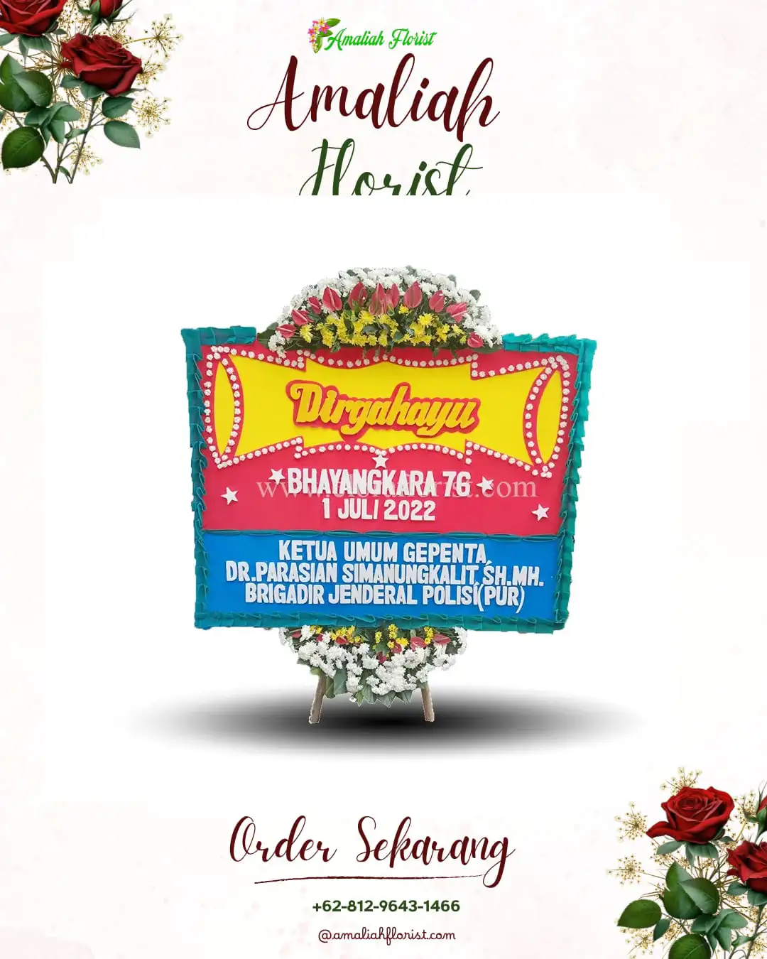 Papan Bunga HUT Ulang Tahun Wonokromo